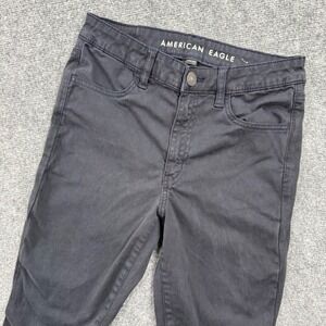 American Eagle Outfitters Womens Hi Rise Jegging Jeans Dark Gray Size 6 Stretch‎